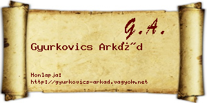 Gyurkovics Arkád névjegykártya