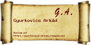 Gyurkovics Arkád névjegykártya